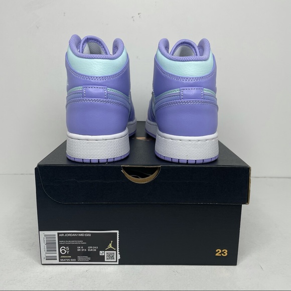 Nike Air Jordan 1 Retro Mid GS Easter/Artic Punch - Picture 4 of 4